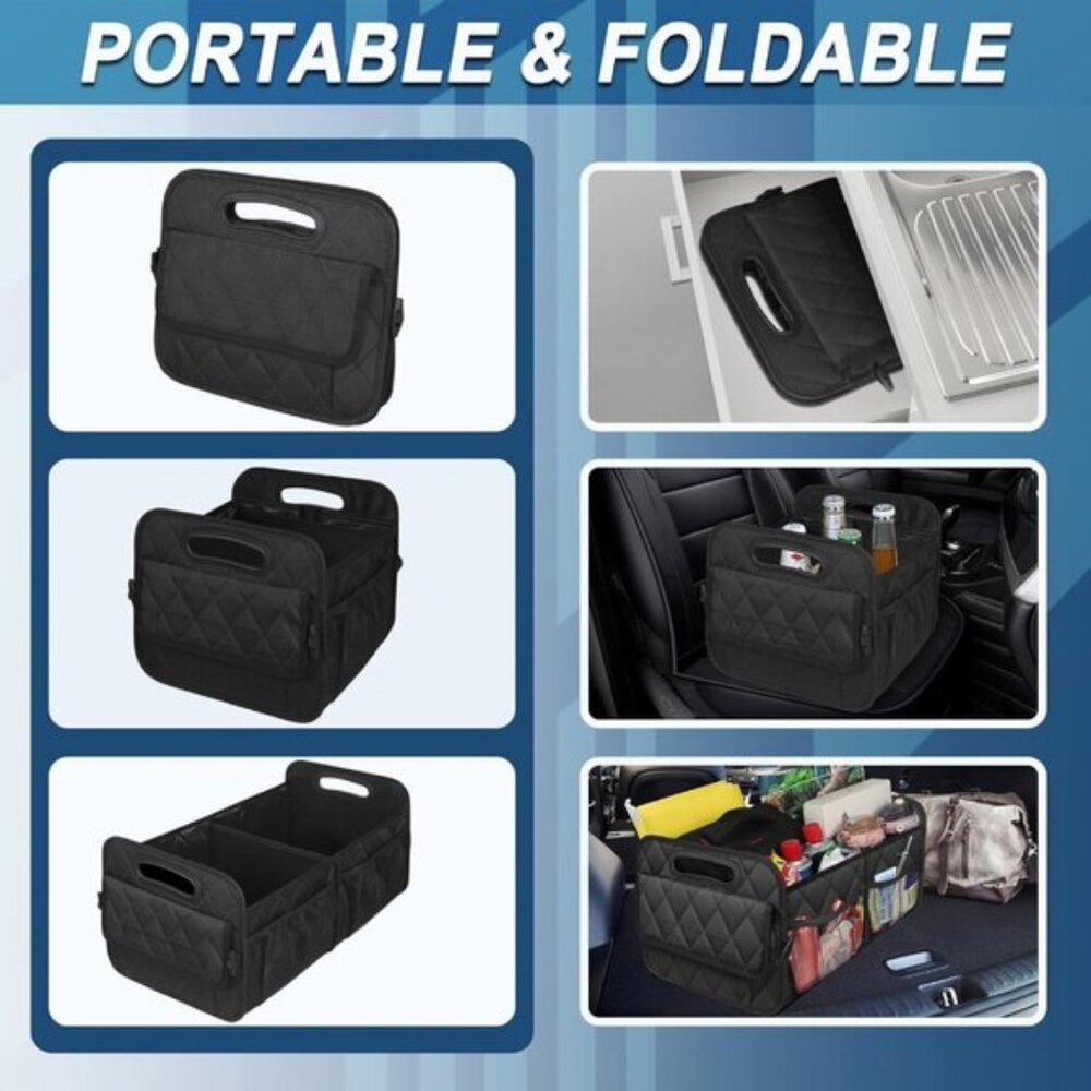 🆕Men Black Car Organizers and Storage with 6 Pocket Car Accessoriesizer Trunk - Picture 6 of 11